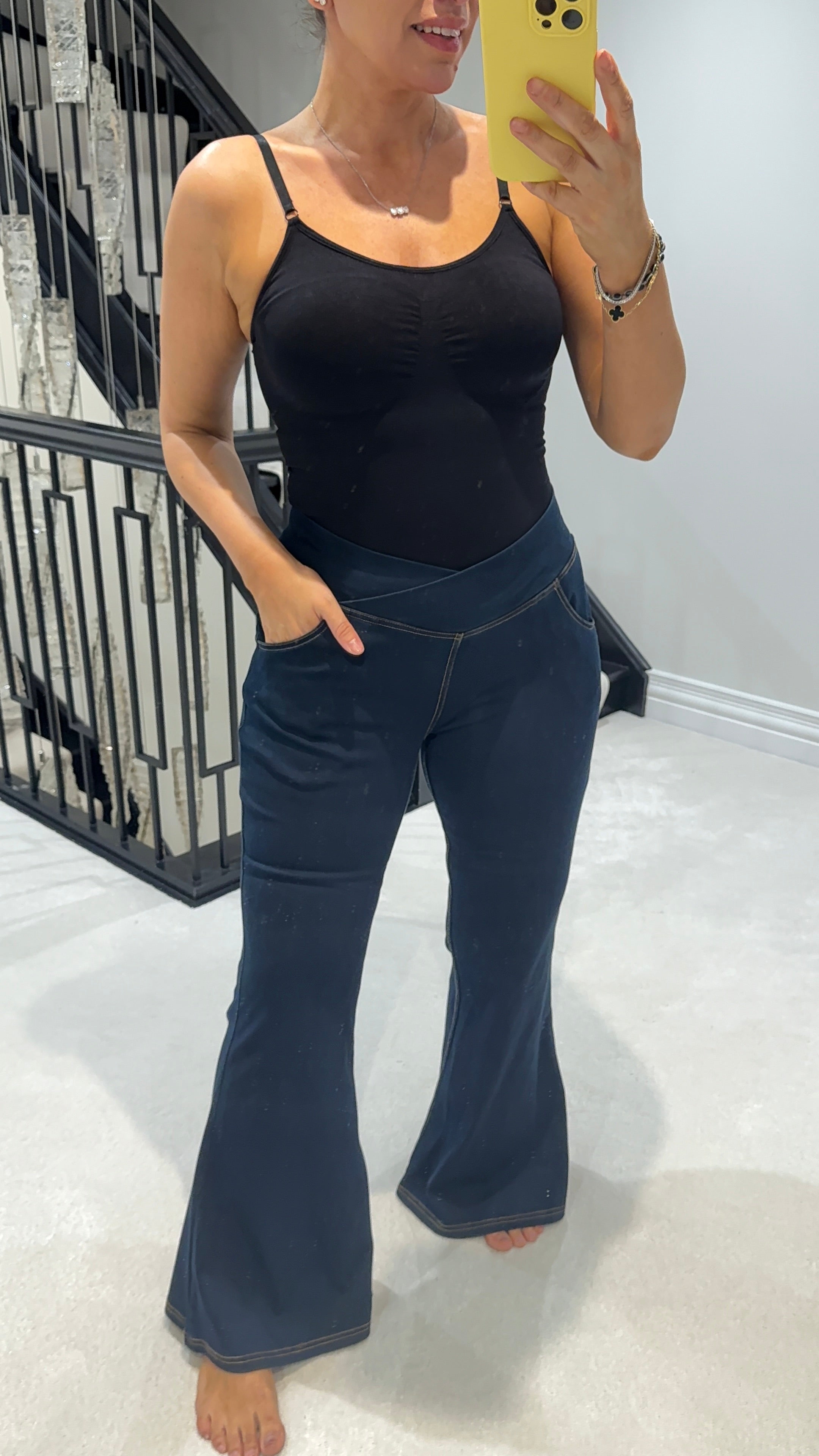 Lavinne Cross Front Flare Trousers