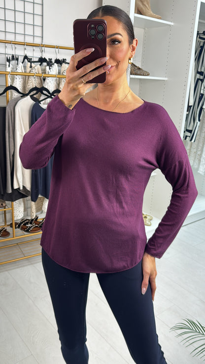 Ralina Plain Super Soft Thin Knit Jumper