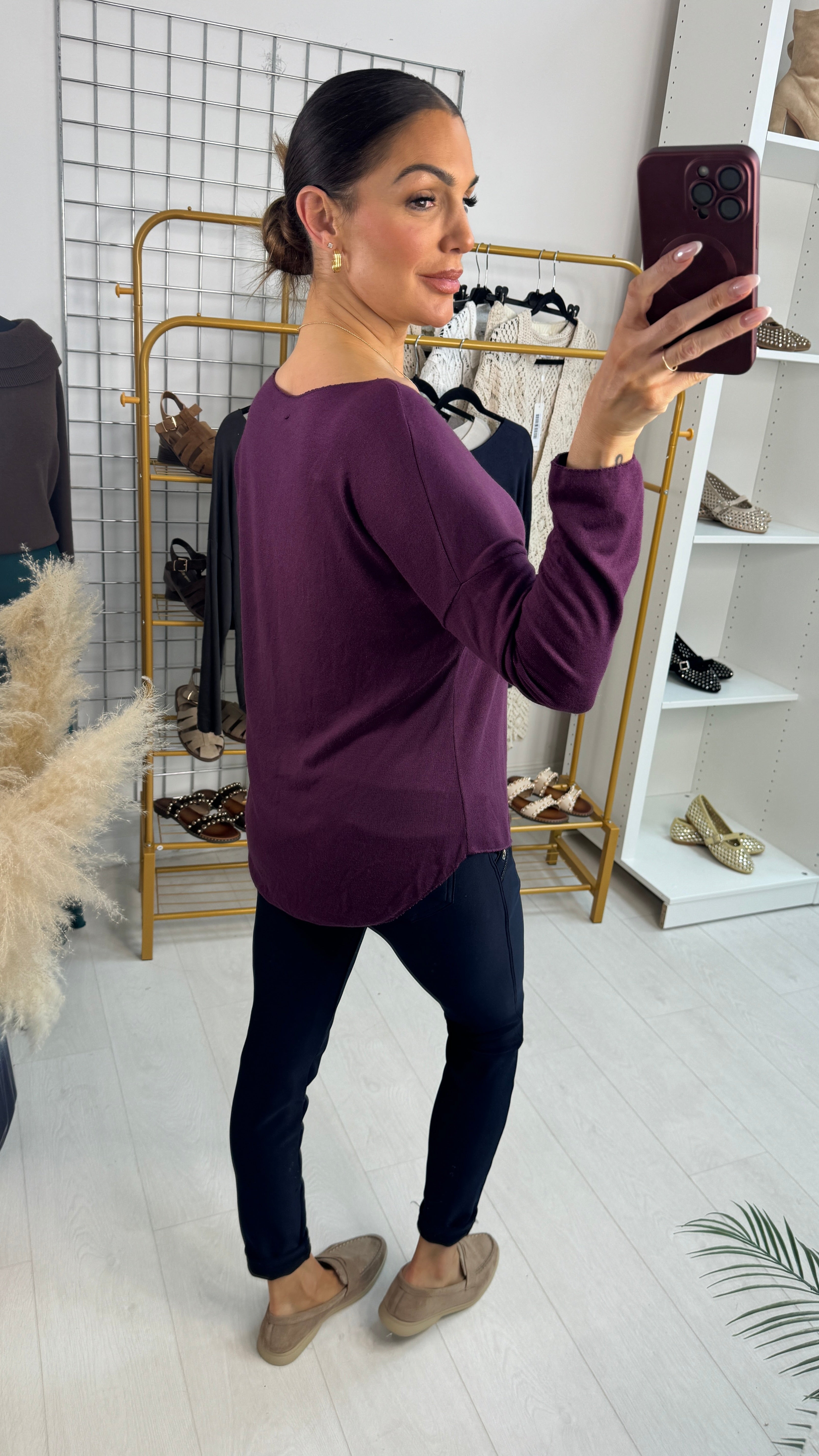 Ralina Plain Super Soft Thin Knit Jumper