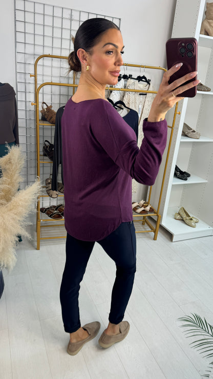 Ralina Plain Super Soft Thin Knit Jumper