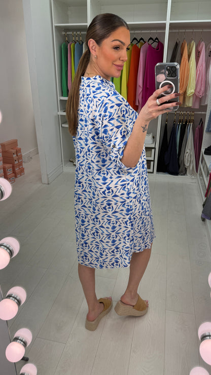 Eliza Abstract Print Loose Fit Dress