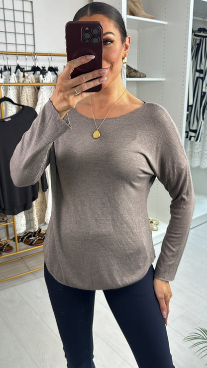 Ralina Plain Super Soft Thin Knit Jumper