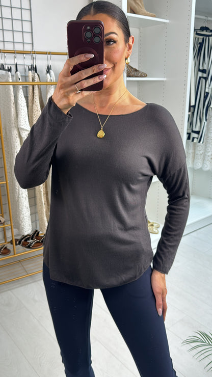 Ralina Plain Super Soft Thin Knit Jumper