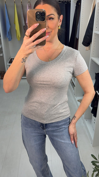 Carla Plain Short Sleeve Basic Top