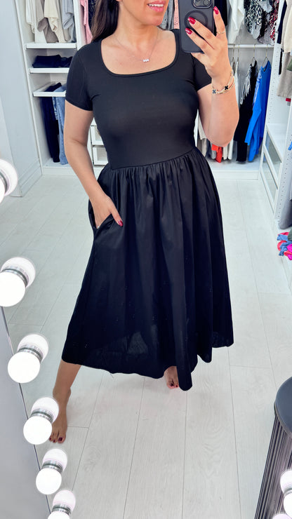 Ivey Plain Poplin Maxi Dress