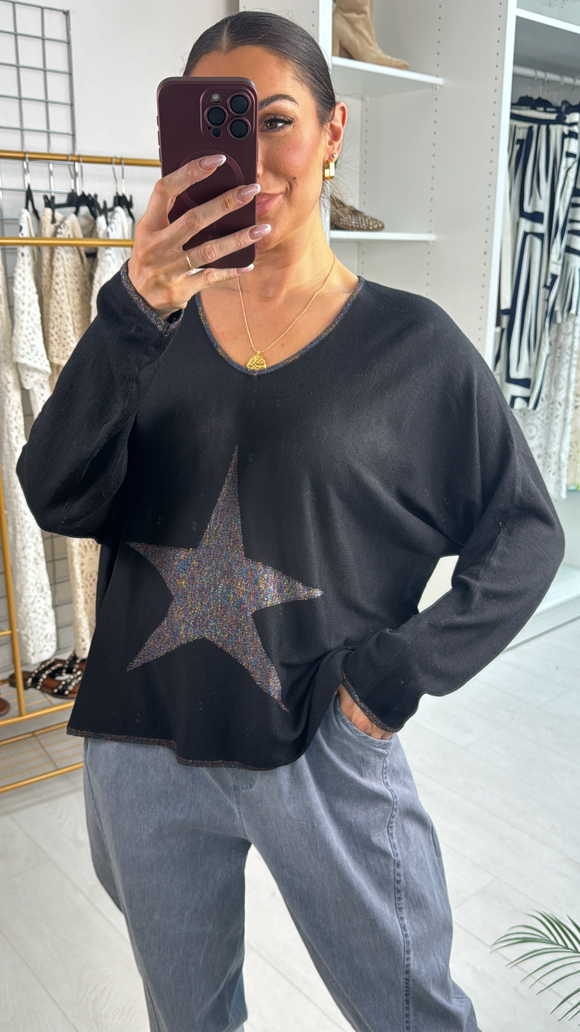 Clarin Lurex Star Fine Knit