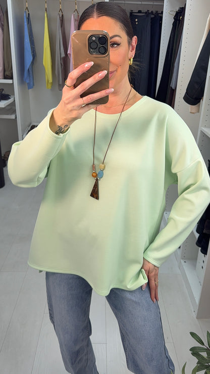 Adalie Plain Necklace Loose Fit Top