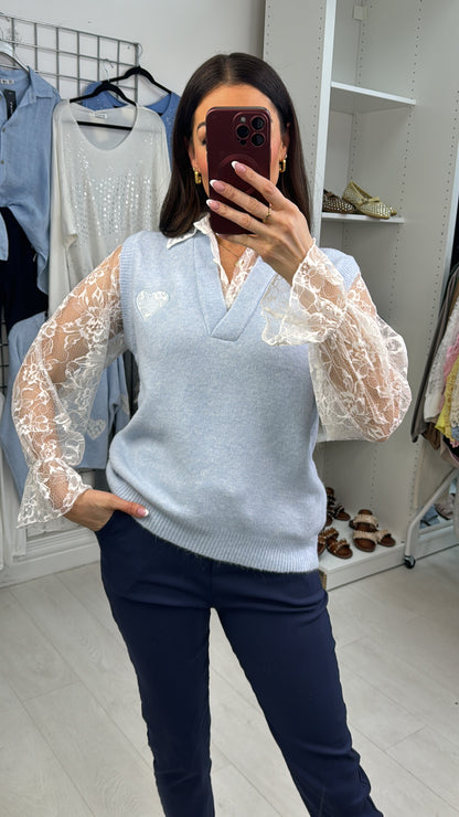 Sonia Lace Detailed Soft Knit Jumper