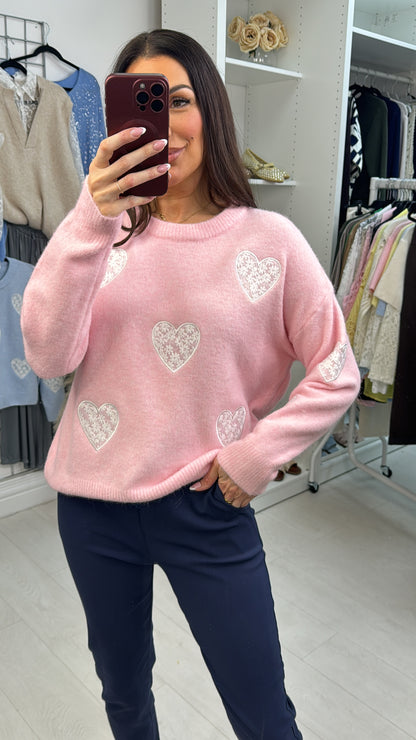 Carlota Heart Detail Super Soft Jumper