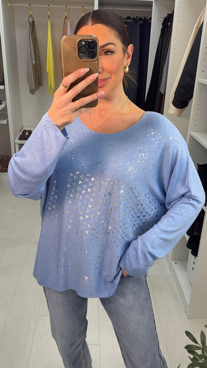 Aleesa Heart Detailed Thin Knit Jumper