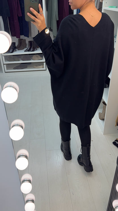 Quintana Faux Fur Pocket Detail Loose Fit Cardigan