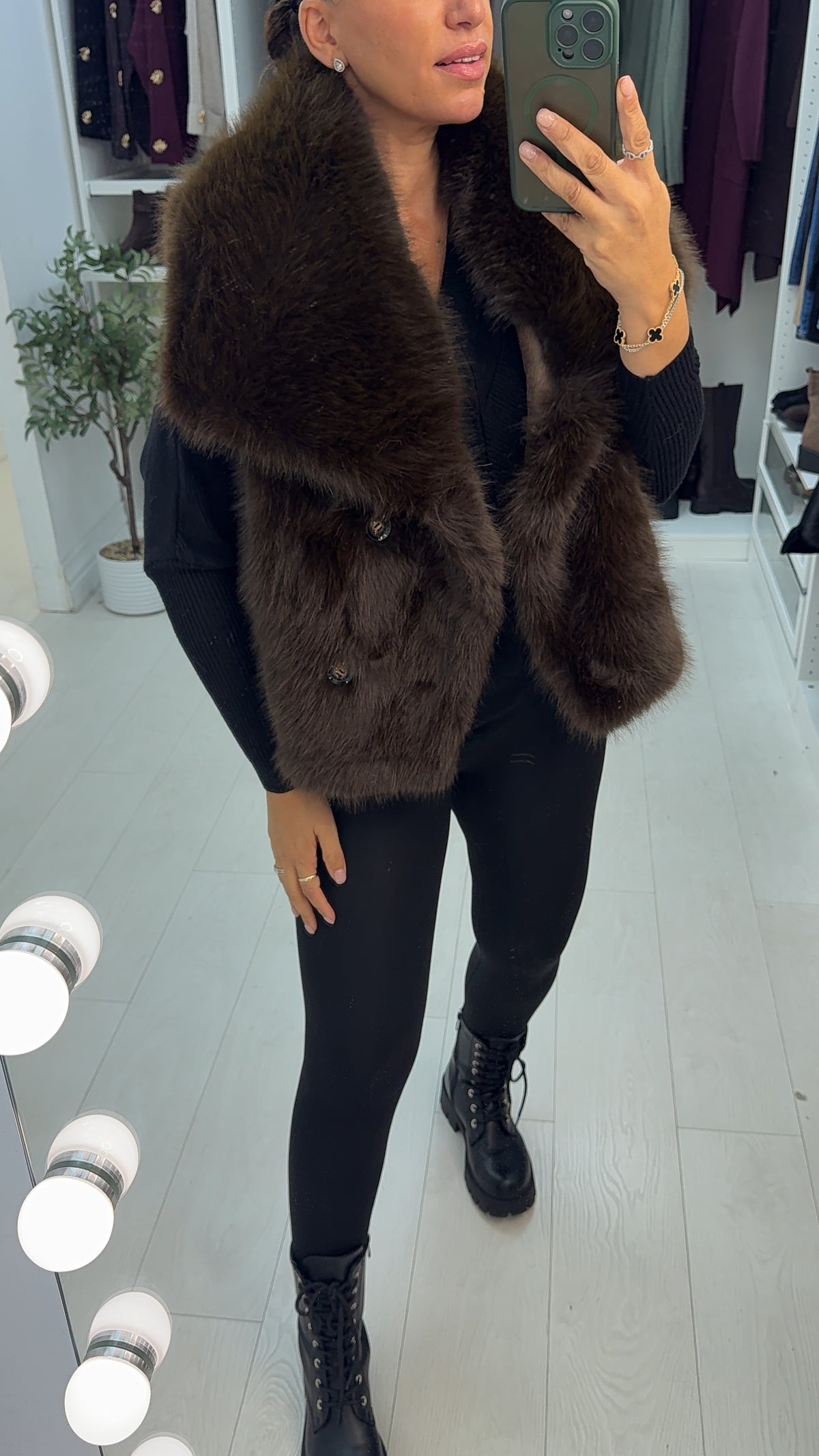 Adeline Faux Fur Reversible Gilet