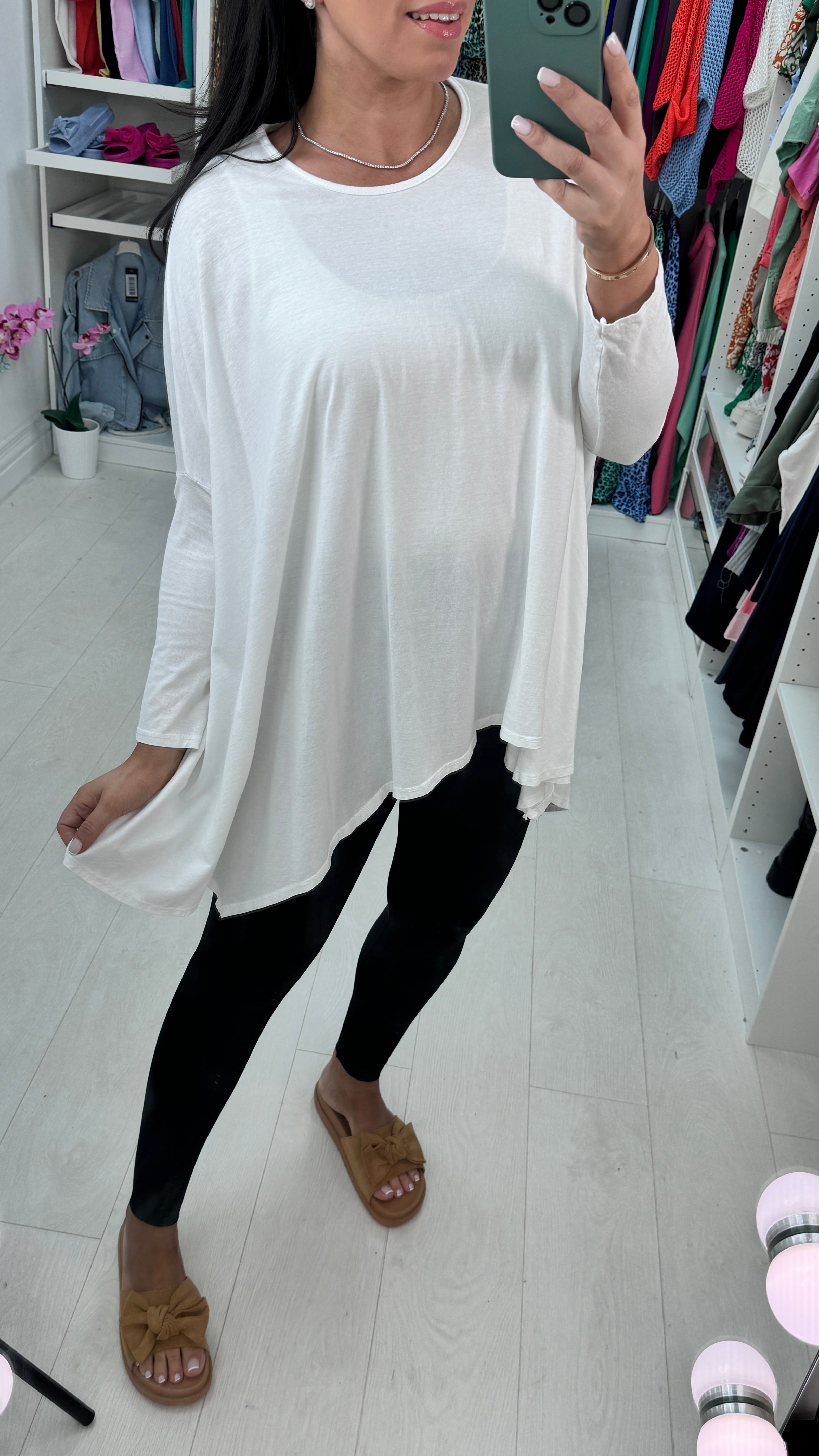 Lesley Plain Asymmetric Lightweight Top