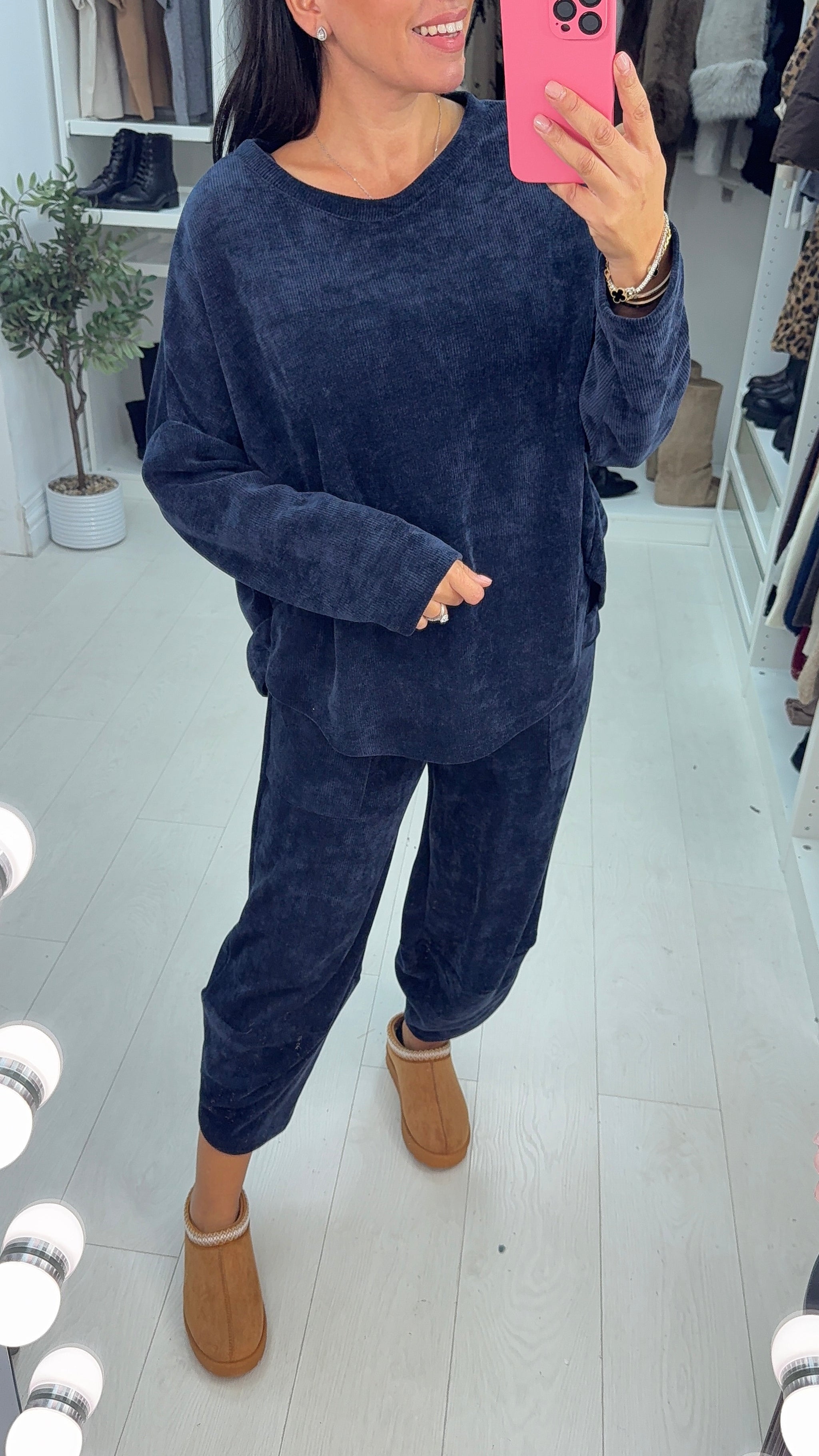 Zella Plain Corduroy Loose Fit Co-Ord Set – BowsBoutiques