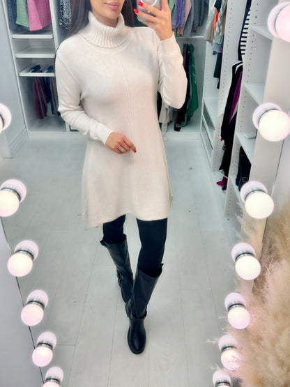 Shane Roll Neck Curved Hem Tunic