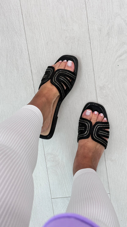 Joe Diamante Detailed Sandals