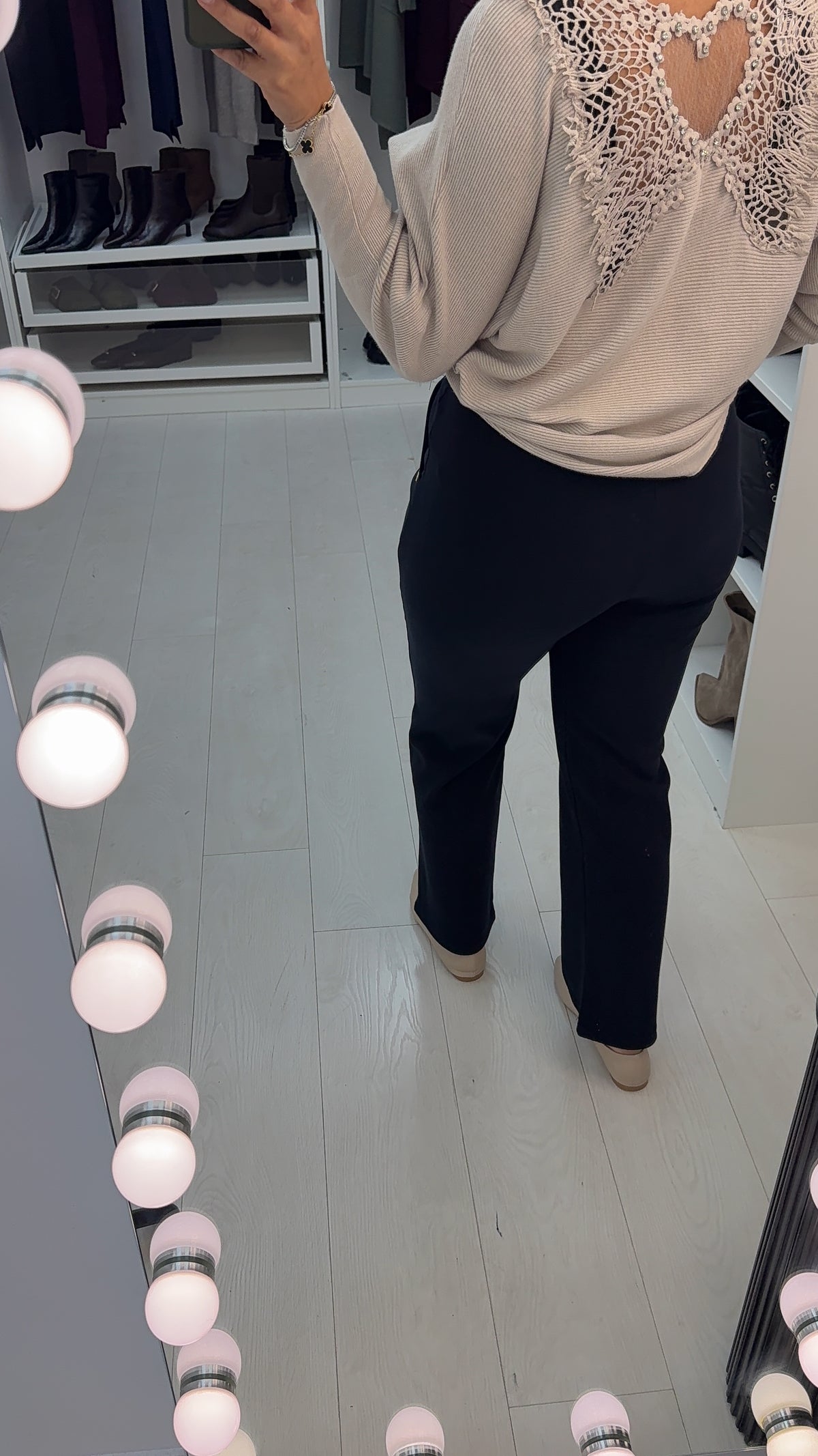 Velora Plain Elasticated Waist Straight Leg Trousers