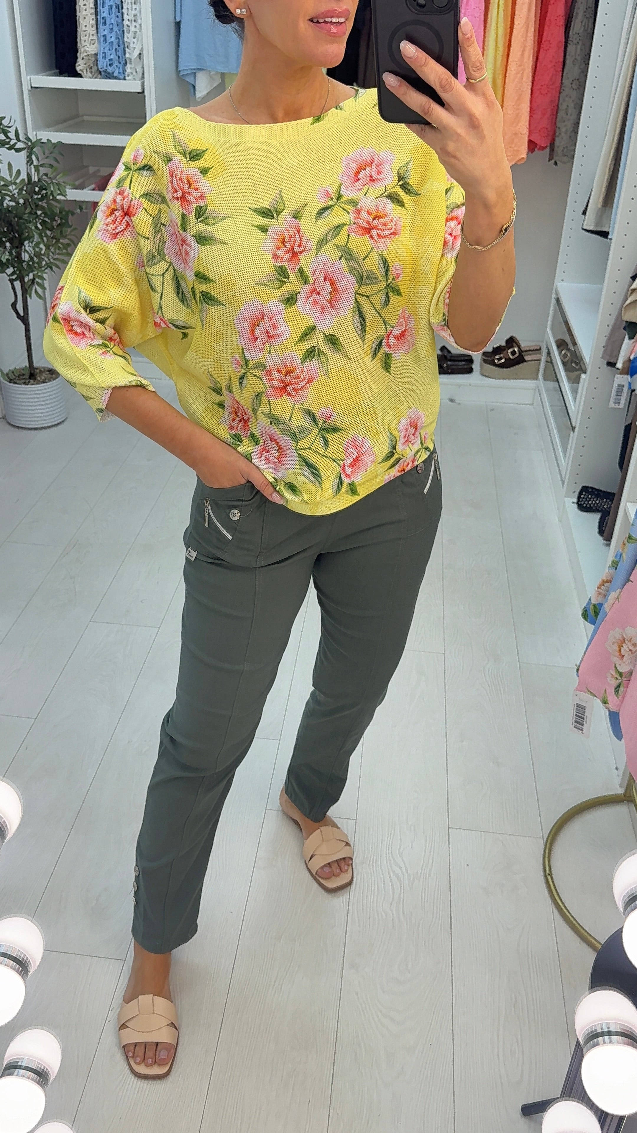 Morita Floral Print Batwing Top