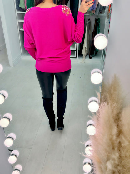 Harper Diamante Cut Out Detail Jumper