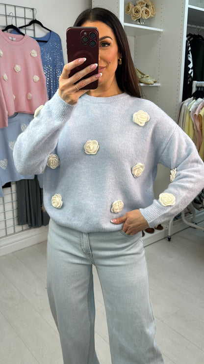 Chivonne 3D Flower Detail Super Soft Jumper