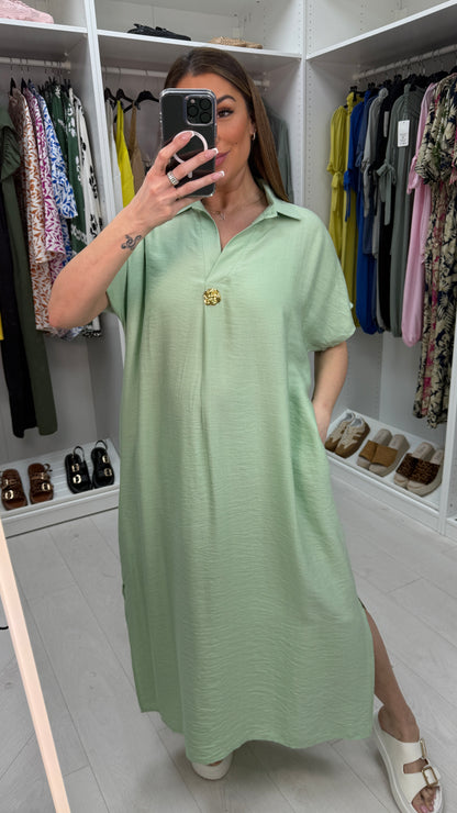 Olita Plain Crepe Maxi Dress