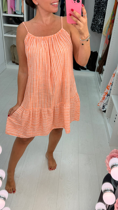 Kelce Striped Loose Fit Midi Dress