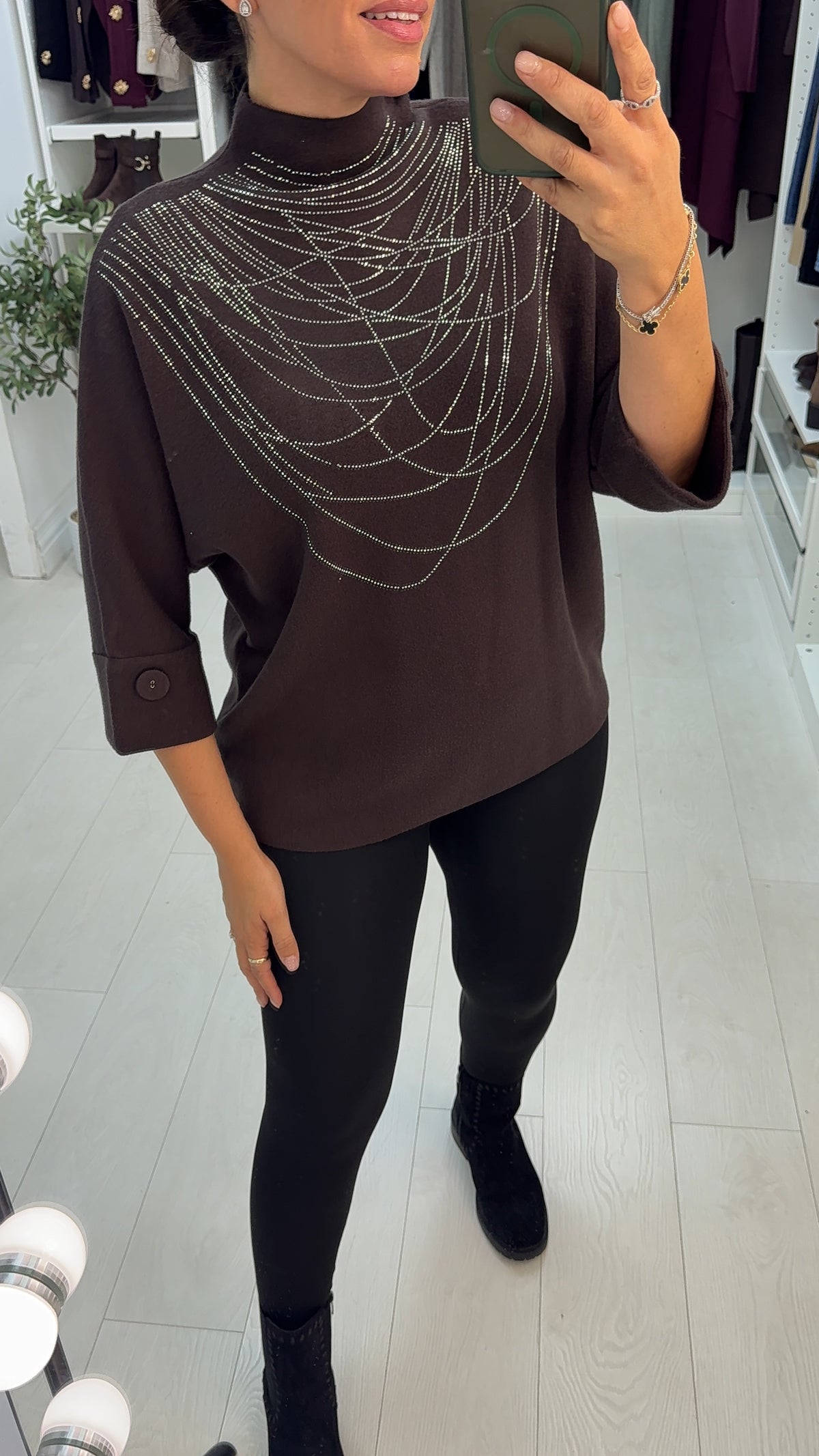 Berkley Embellished High Neck Jumper
