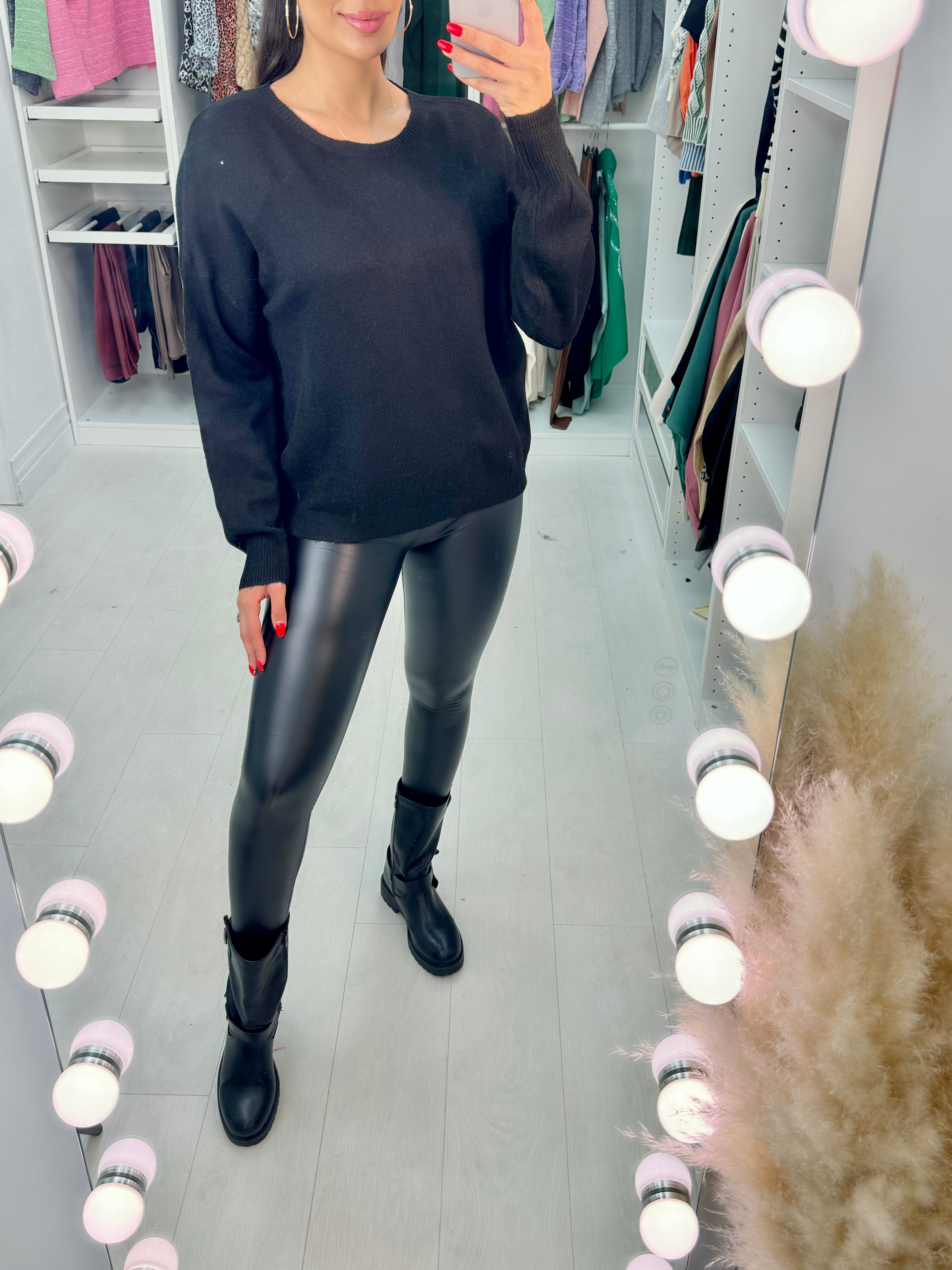 Kianna Crochet Detail Cut Out Back Jumper