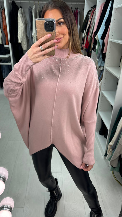 Abriel Scattered Gem High Neck Jumper