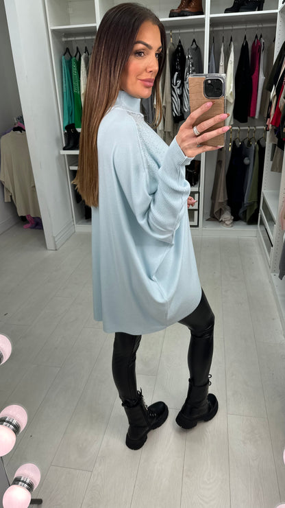 Abriel Scattered Gem High Neck Jumper