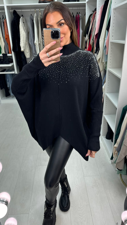 Abriel Scattered Gem High Neck Jumper