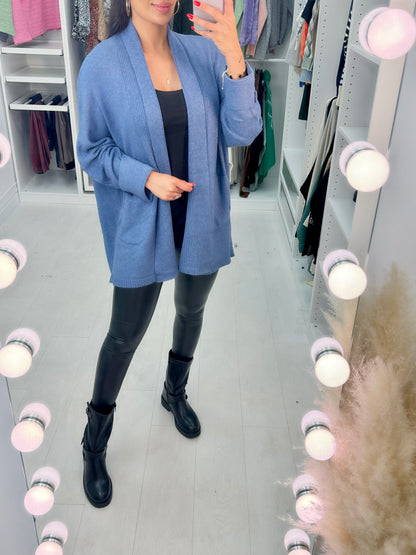 Iesha Rib Knit Button Detail Cardigan