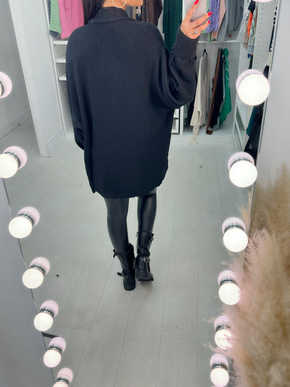 Iesha Rib Knit Button Detail Cardigan