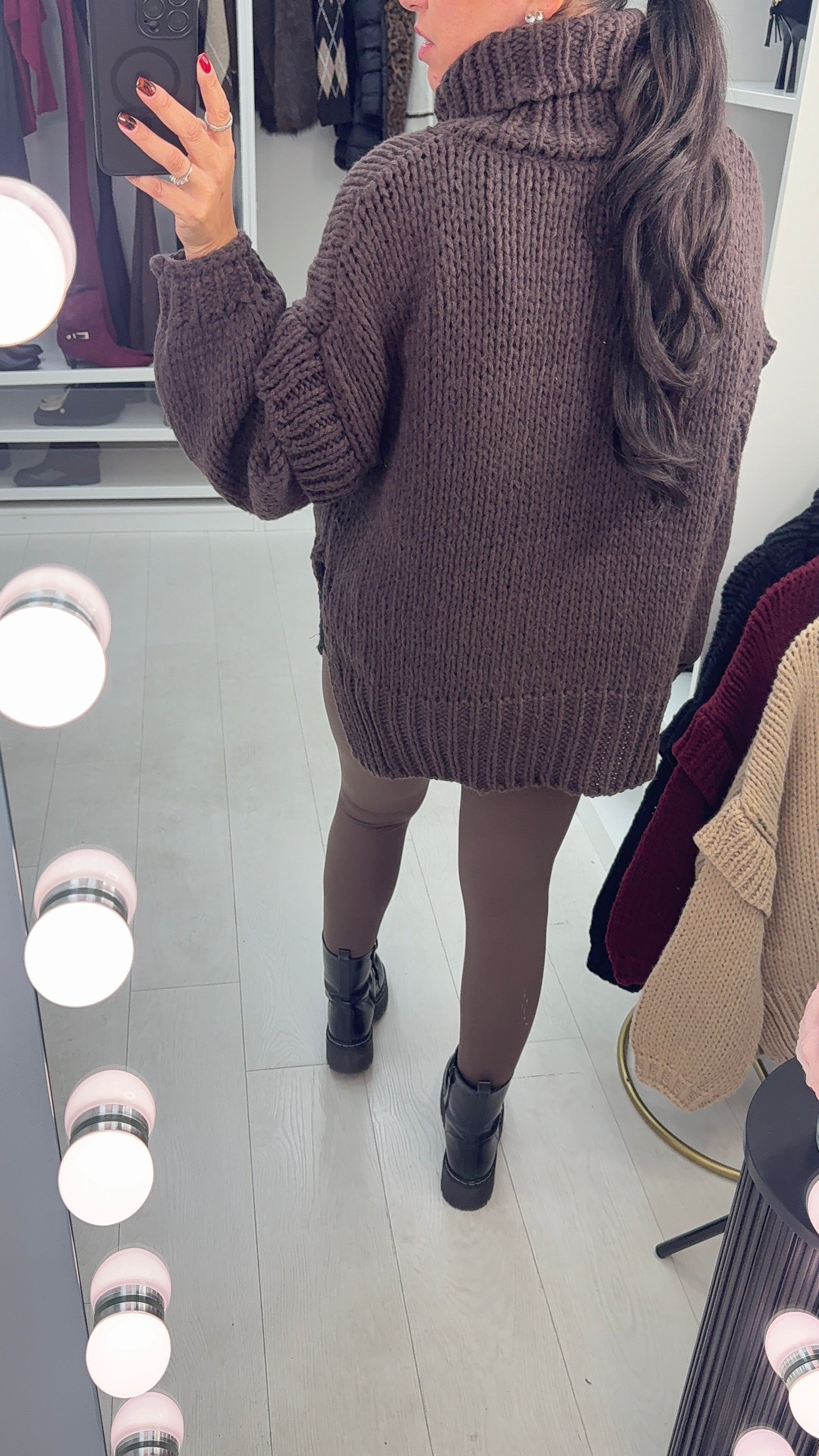 Grayson Chunky Knit Roll Neck Jumper