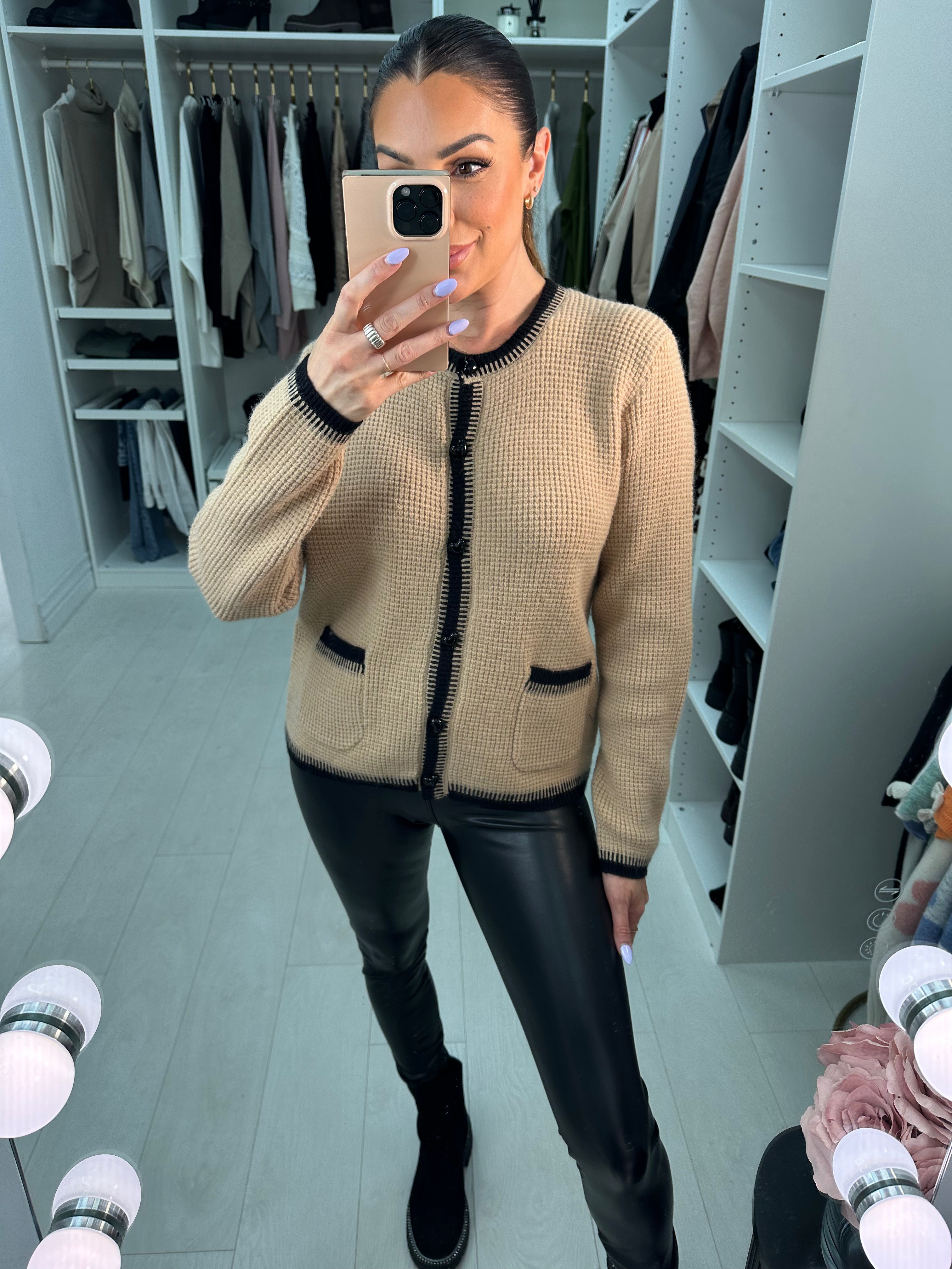 Martin Contrast Trim Knitted Cardigan