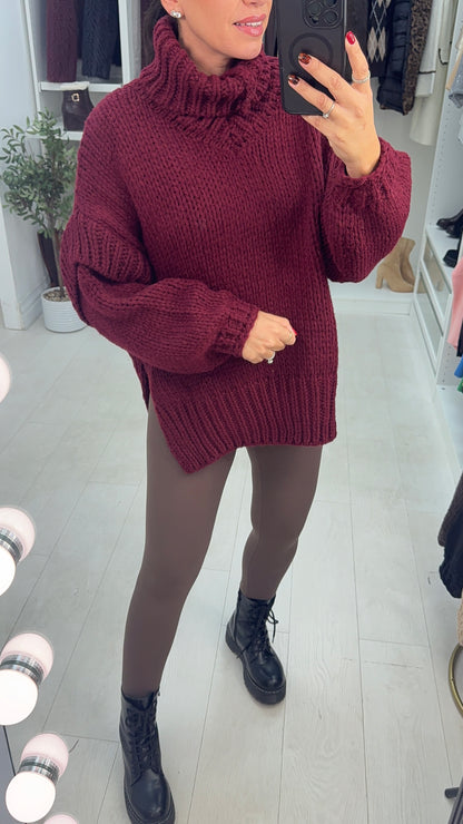 Grayson Chunky Knit Roll Neck Jumper
