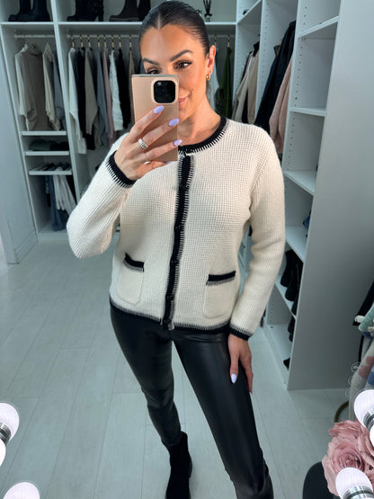 Martin Contrast Trim Knitted Cardigan