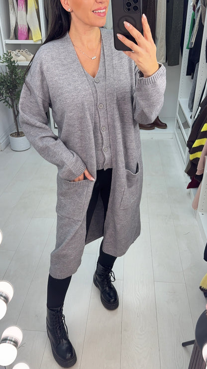 Tammie Plain 2 Piece Cardigan Set