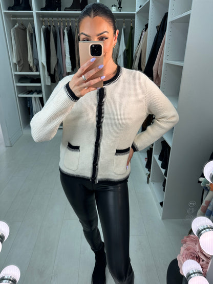 Martin Contrast Trim Knitted Cardigan
