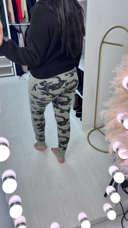 Ida Camo Zip Detail Jogger