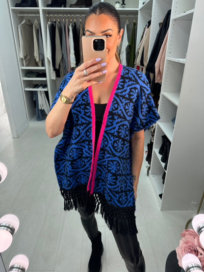 Alan Knitted Tassel Poncho