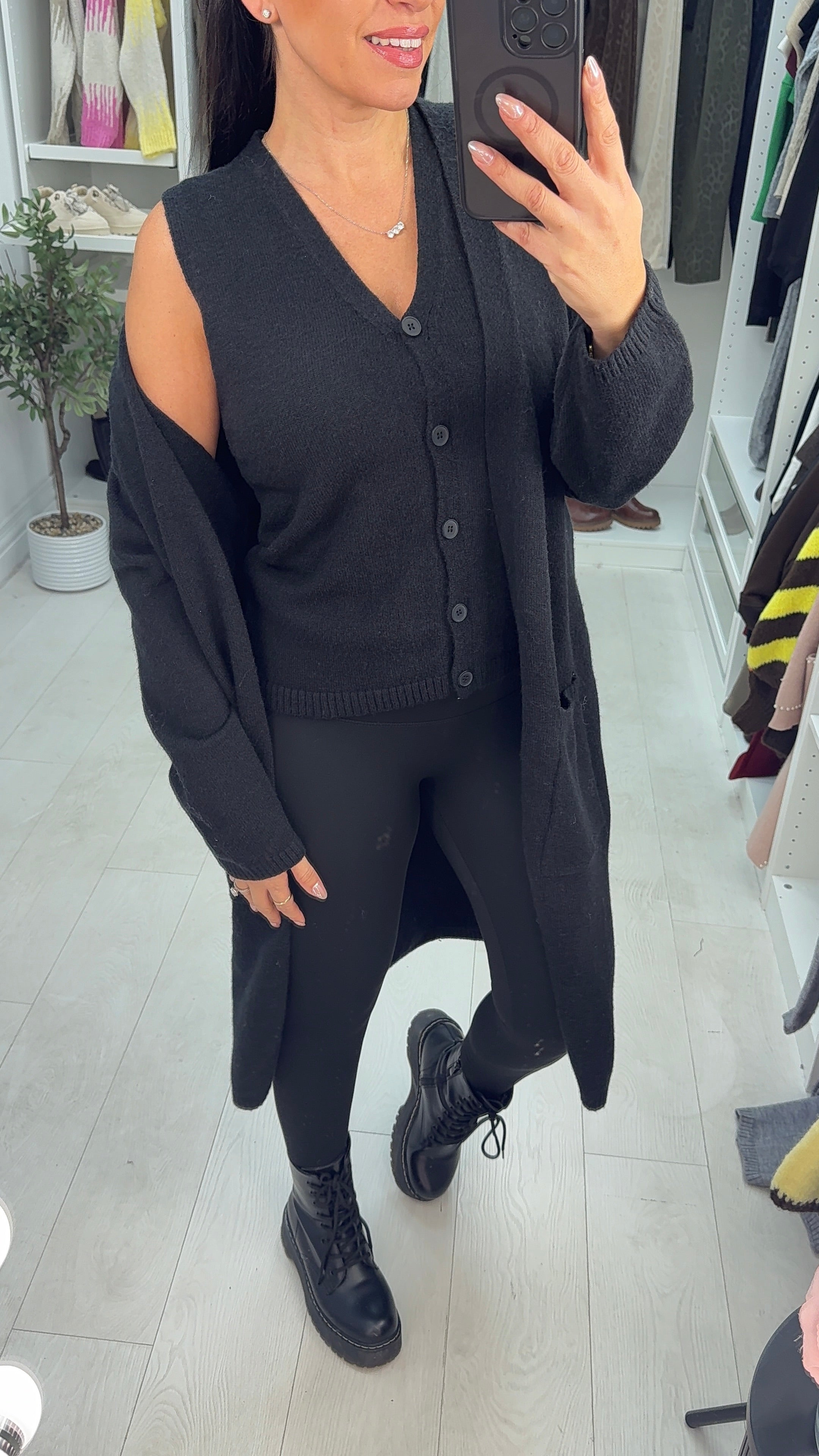 Tammie Plain 2 Piece Cardigan Set