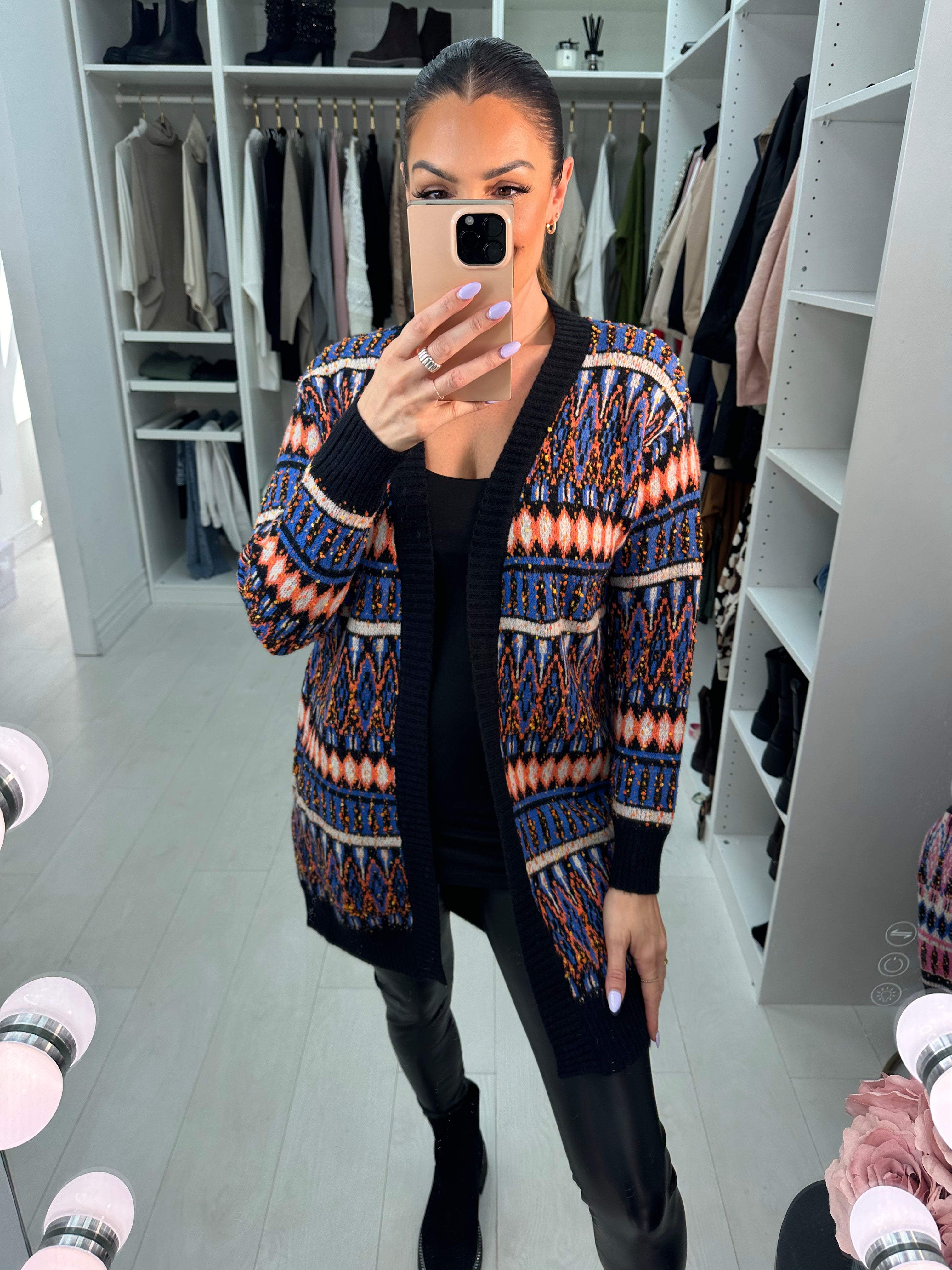 Taimi Thick Knitted Open Front Cardigan