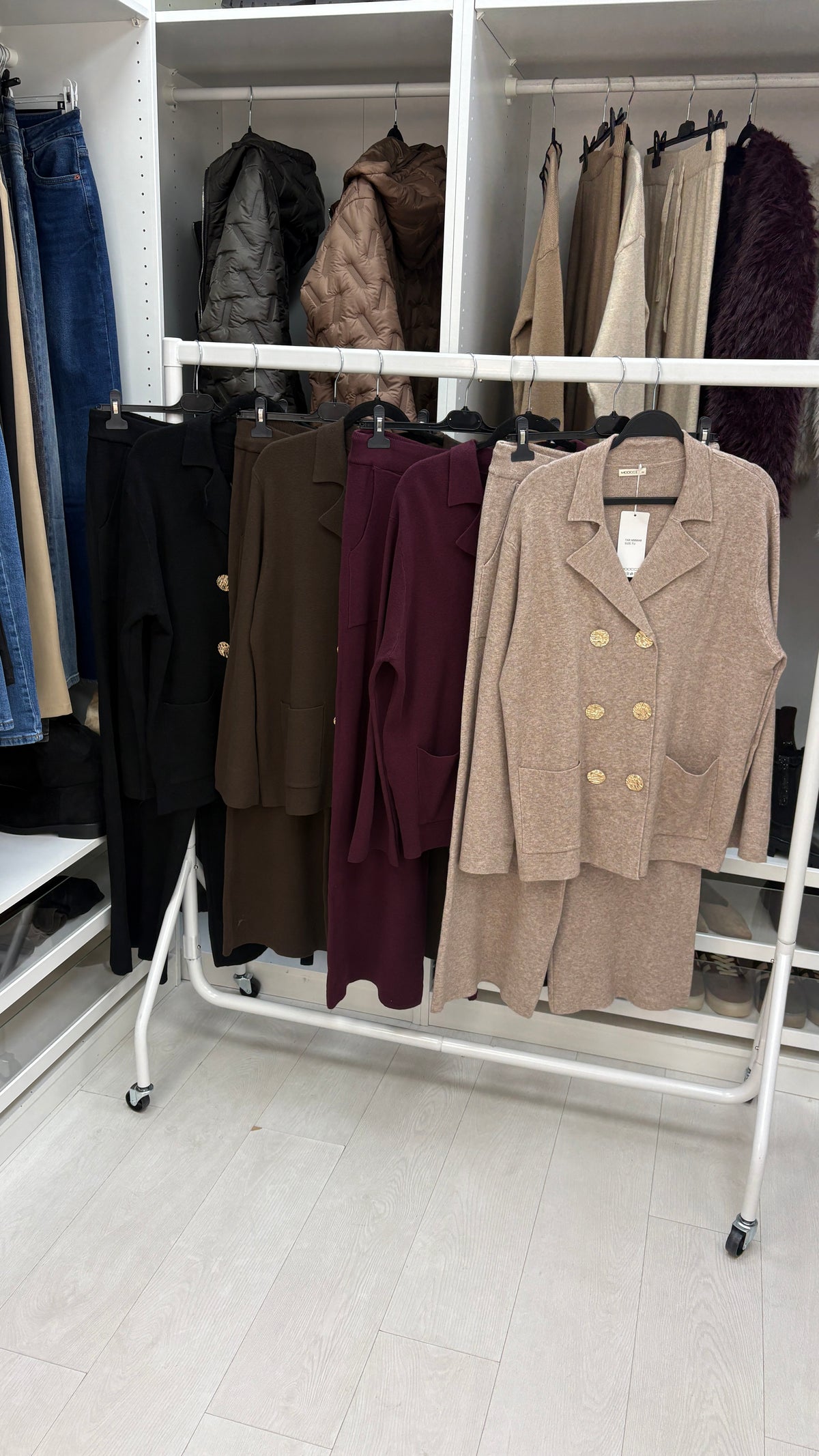 Jillia V Neck Metallic Button Closure Loungewear Set