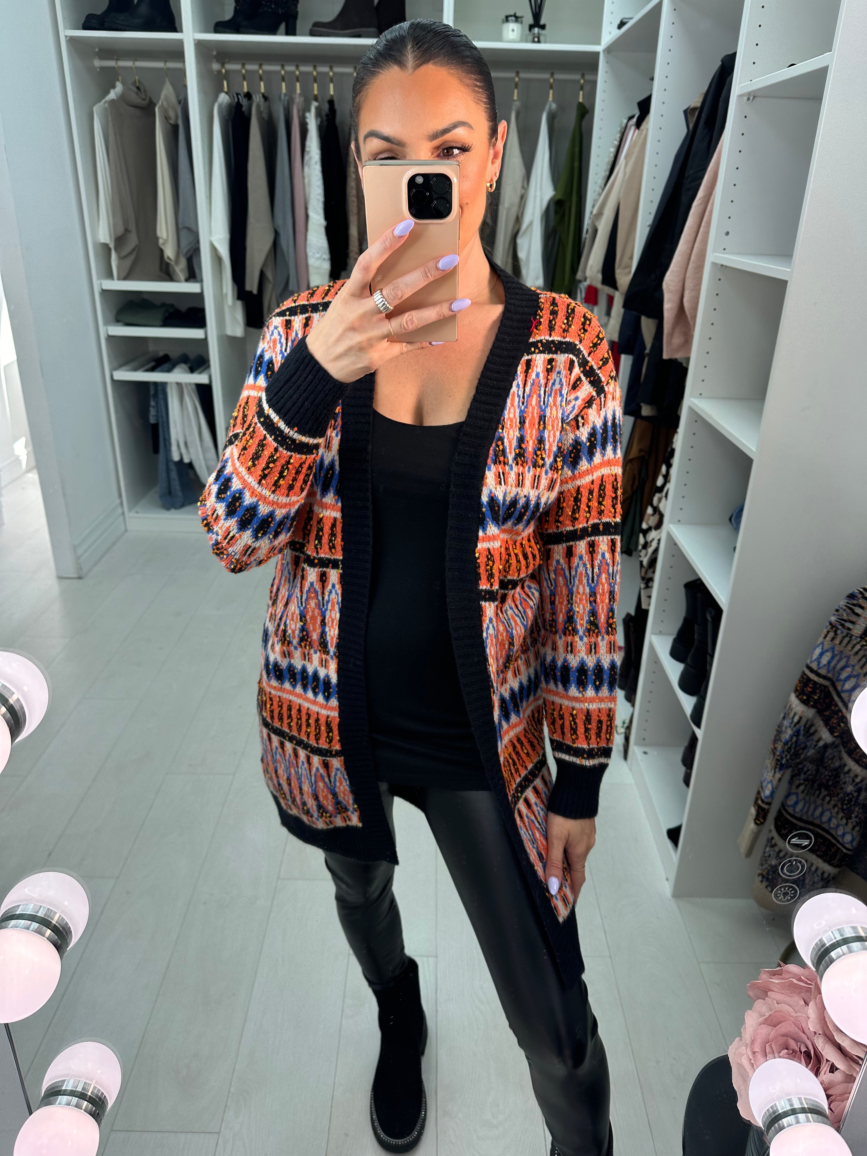 Taimi Thick Knitted Open Front Cardigan