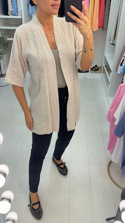 Edena Plain Lightweight Open Front Kimono