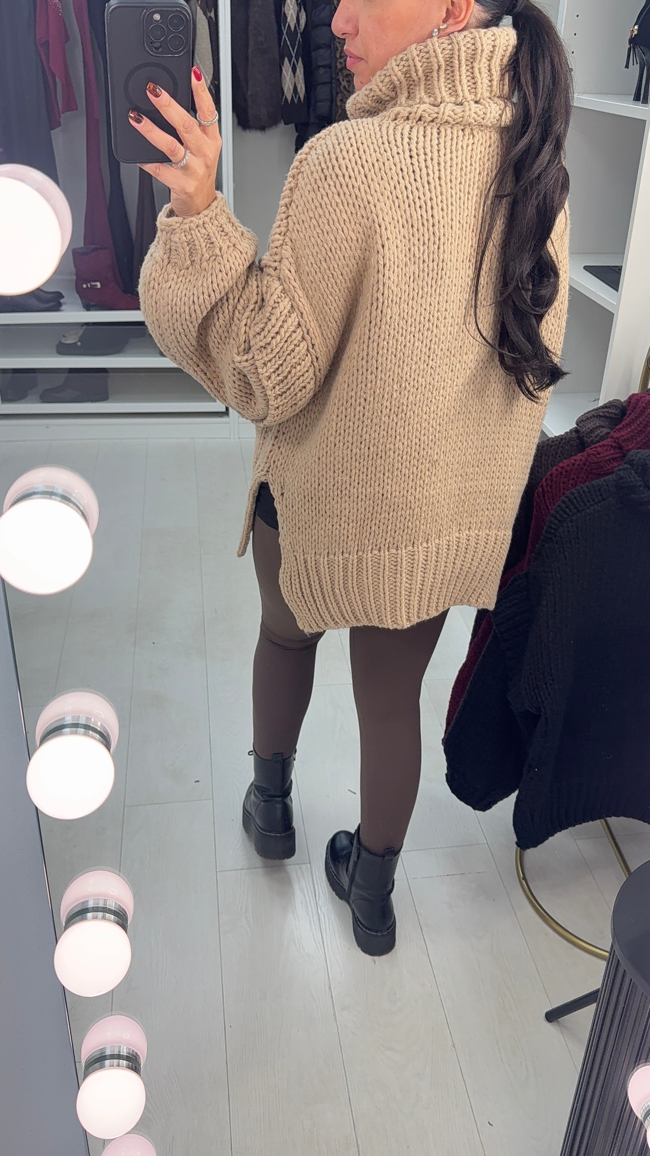 Grayson Chunky Knit Roll Neck Jumper