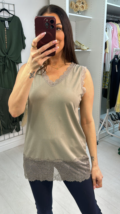 Kirstan Place Lace Hem Vest Top
