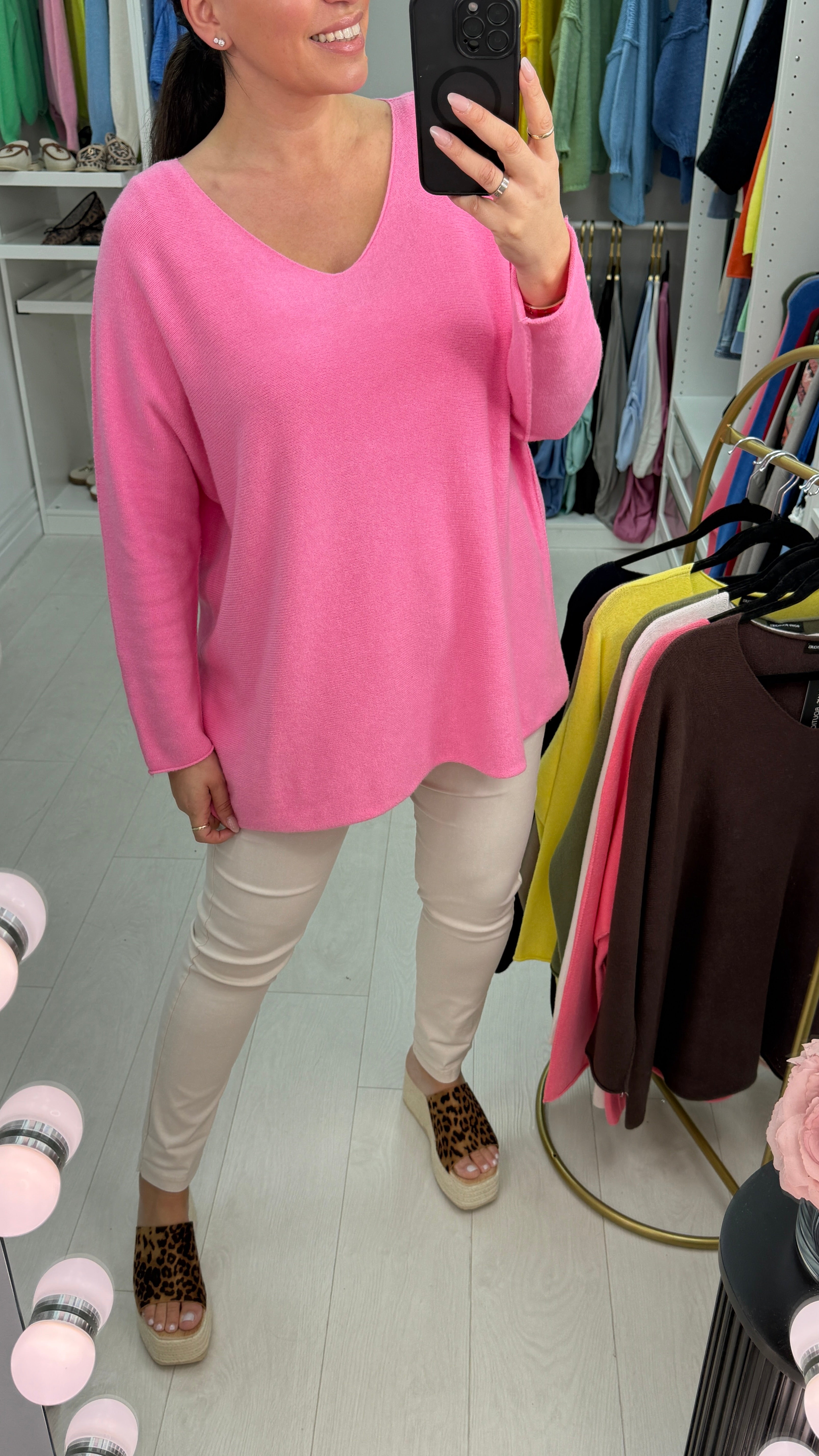 Eden Super Soft Plain V Neck Jumper