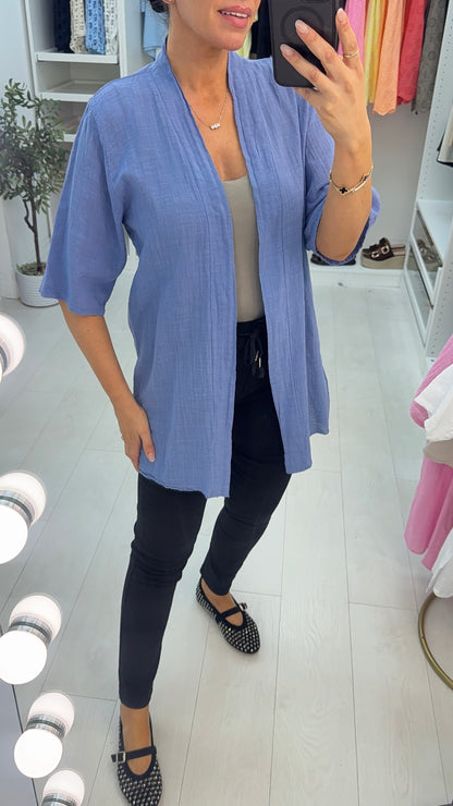 Edena Plain Lightweight Open Front Kimono